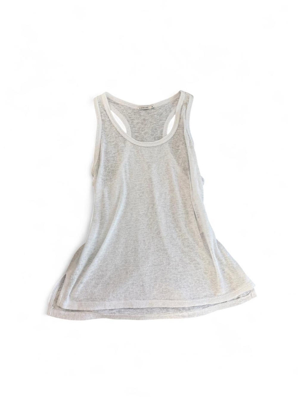 COMUNE White Racerback Tank Top - Picture 7 of 7